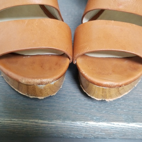 Michael Kors Leather and Wood Wedges - Picture 4 of 5